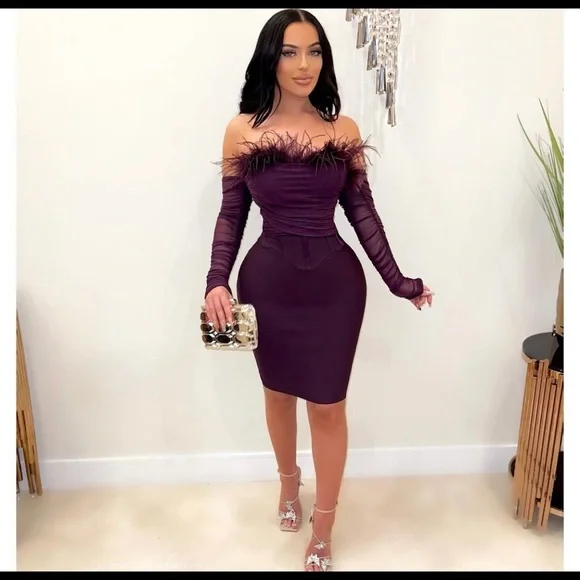 Purple Bandage Dress - Picture 2 of 2